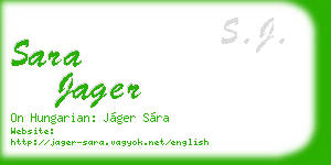 sara jager business card