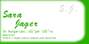 sara jager business card